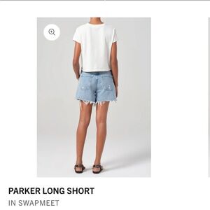 Agolde Parker Long Denim Shorts